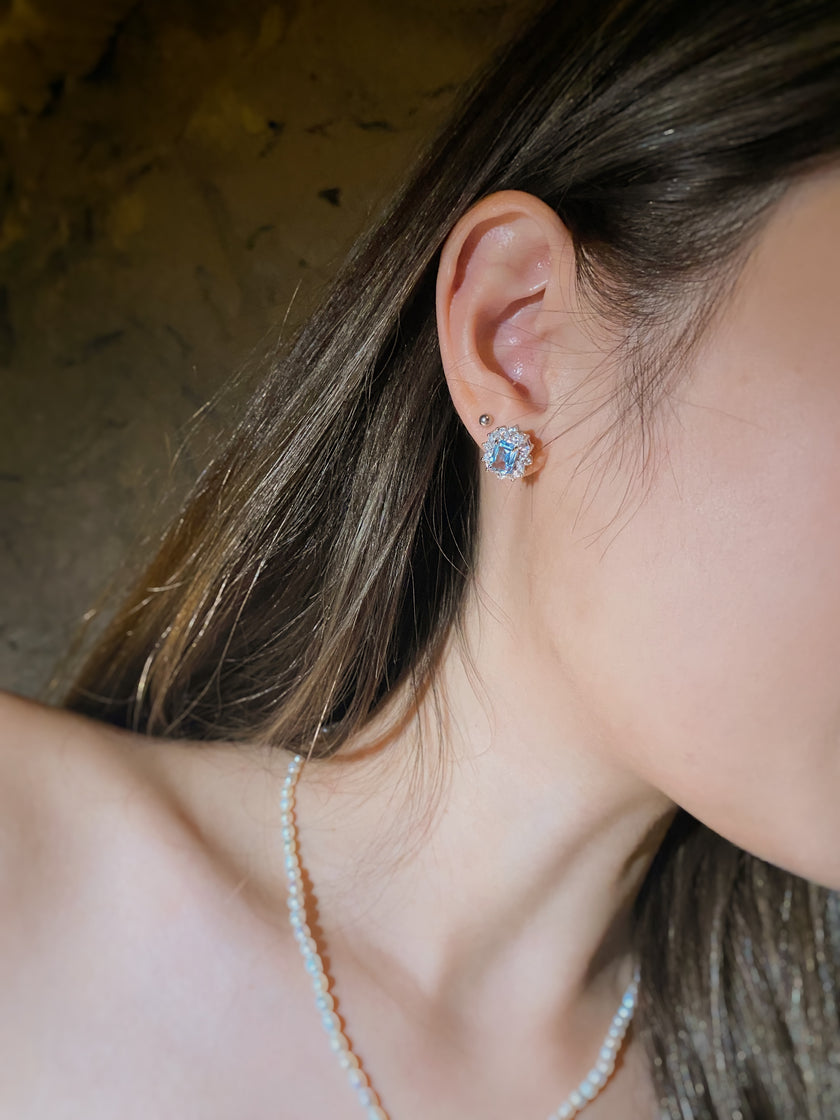 Azure Blue Topaz Earrings