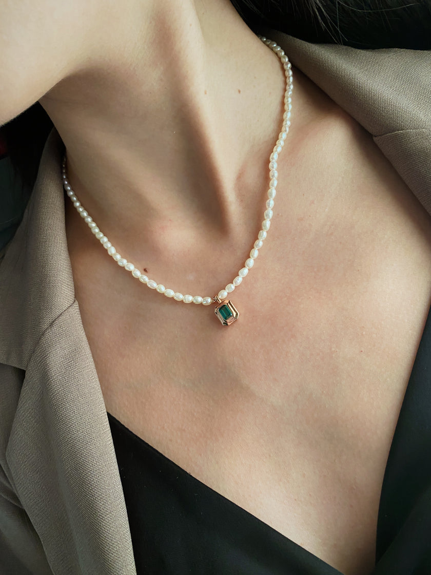 Omega Pearl Necklace