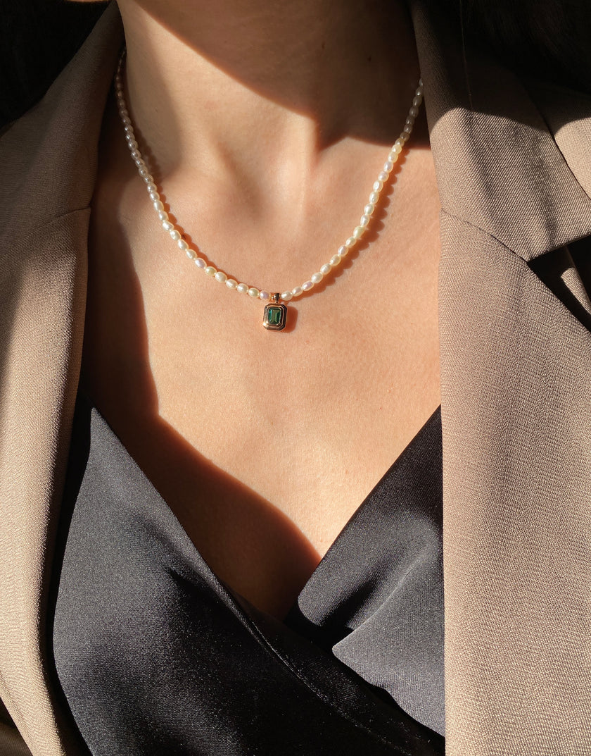 Omega Pearl Necklace
