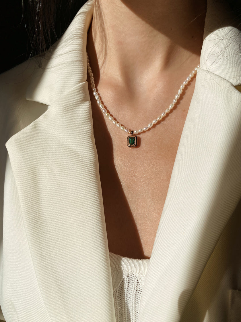 Omega Pearl Necklace