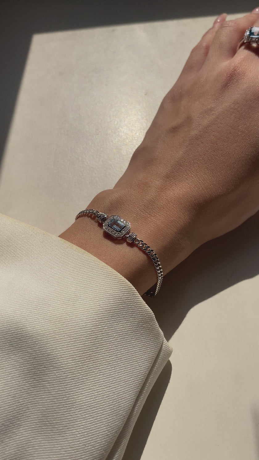 Aqua Blue Topaz Ring