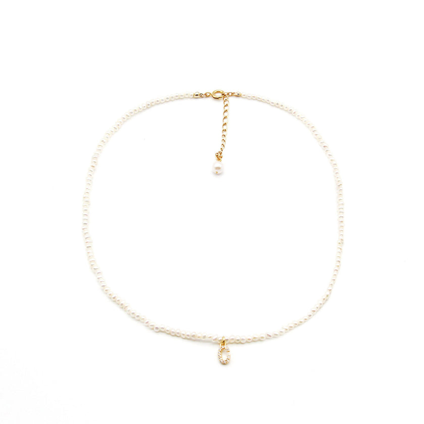 Initial Pearl Choker