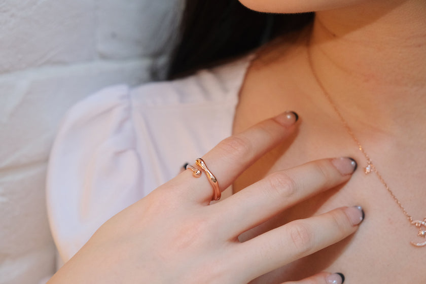 Heavy Wave Ring Rose Gold
