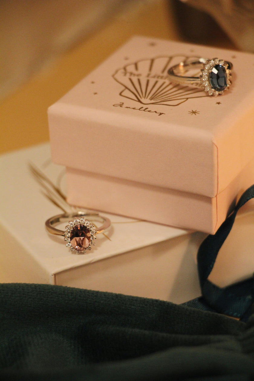 LIMITED EDITION: Pink Oval CZ Stone Ring