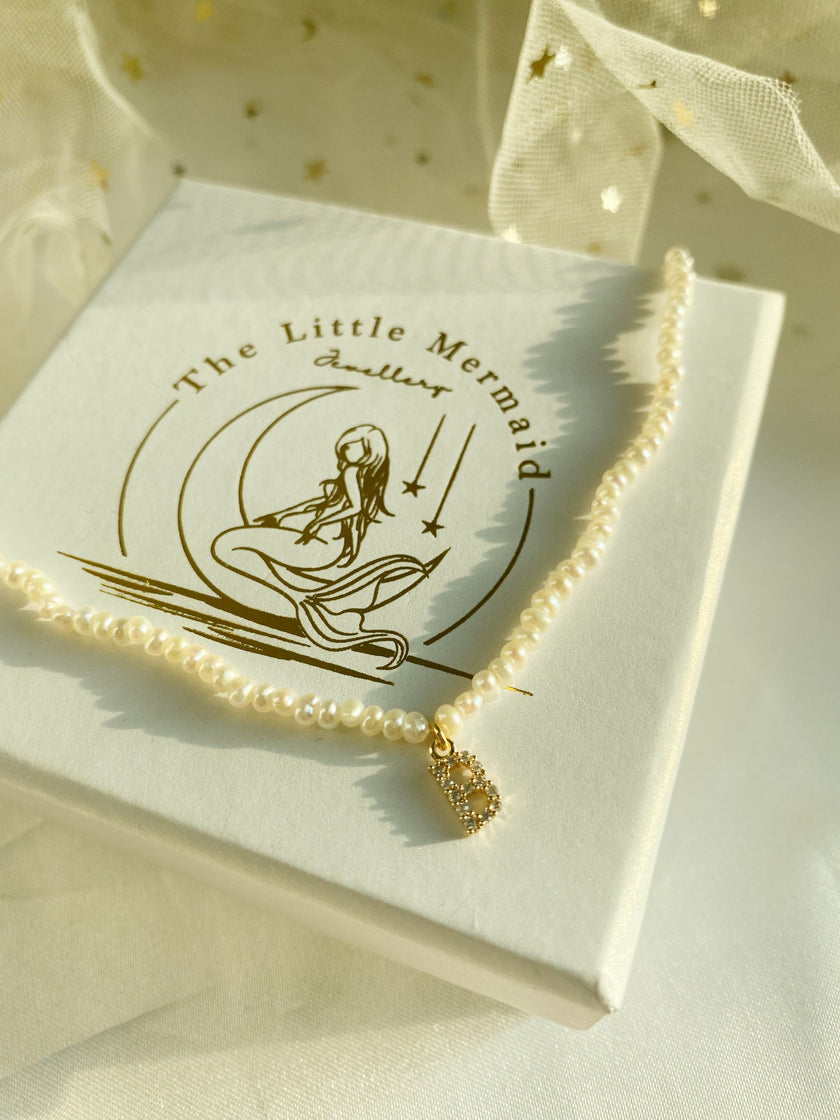 Initial Pearl Choker