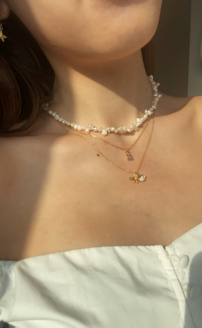 Bee Pearl Necklace