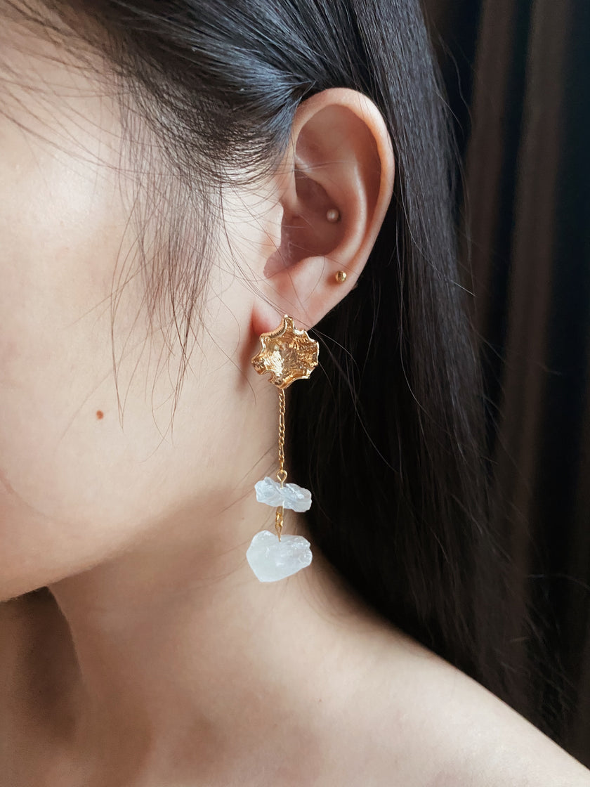 Floral Ice Cubes Earrings