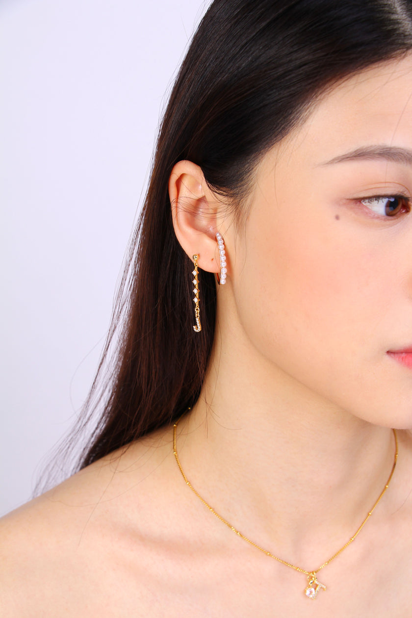 Sparkle Initial Earring