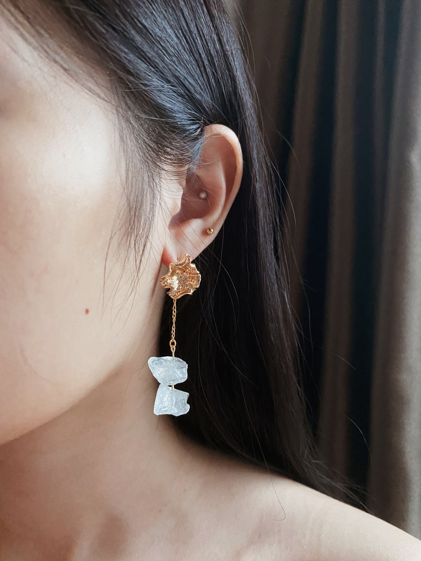 Floral Ice Cubes Earrings