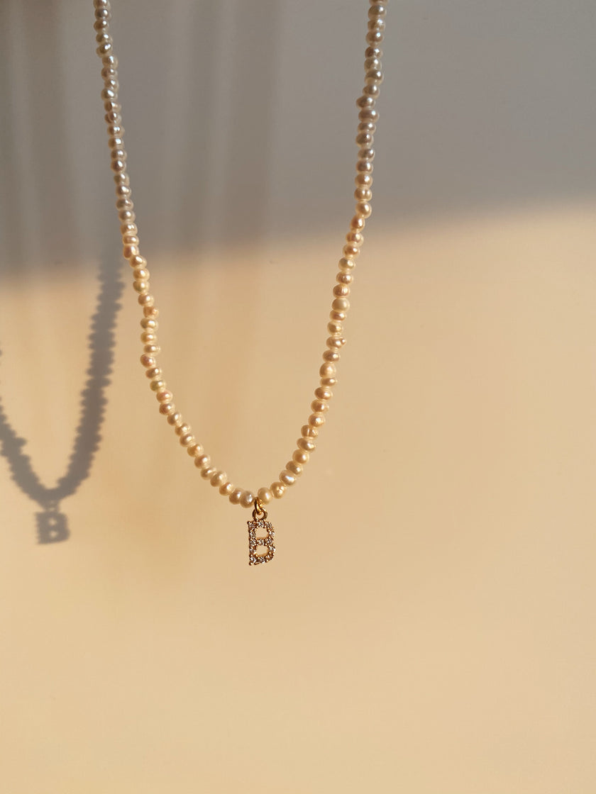 Initial Pearl Choker