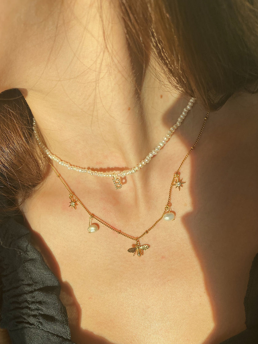 Initial Pearl Choker